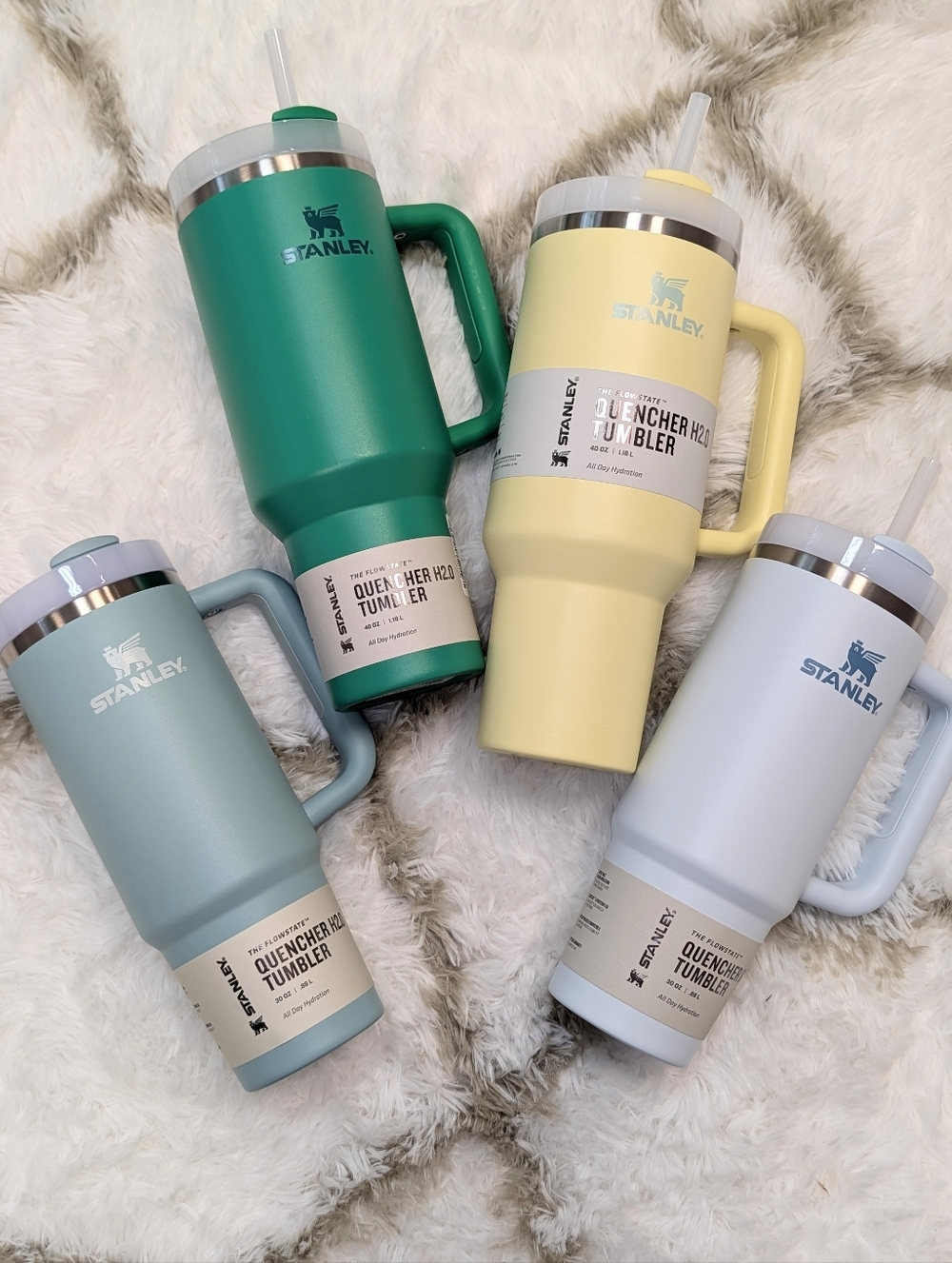 NWT Stanley 40 Oz. Quencher H2.0 FlowState Tumbler With Straw In Yellow - Picture 2 of 2